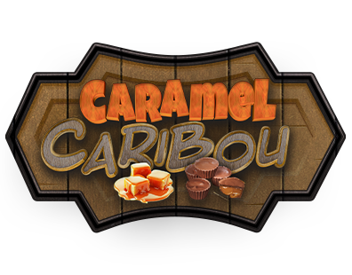 Caramel Caribou Wood sign that says caramel caribou